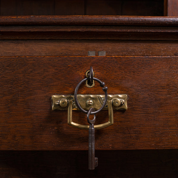 Antique Welsh Dresser, British, Oak, Sideboard Cabinet, Country House, Victorian