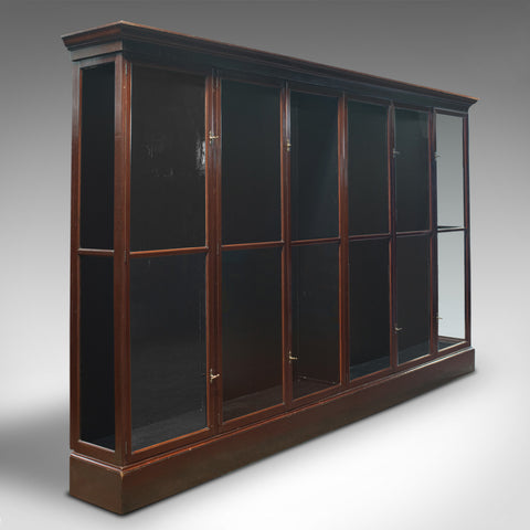 Huge Antique Shop Cabinet, English, Retail Display Showcase, Victorian, C.1900