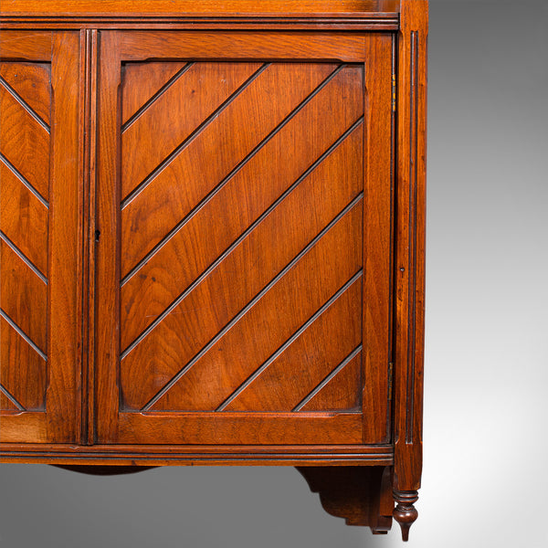 Antique Wall Mounted Cabinet, English, Mahogany, Hanging Whatnot, Victorian