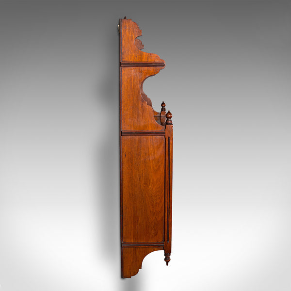 Antique Wall Mounted Cabinet, English, Mahogany, Hanging Whatnot, Victorian