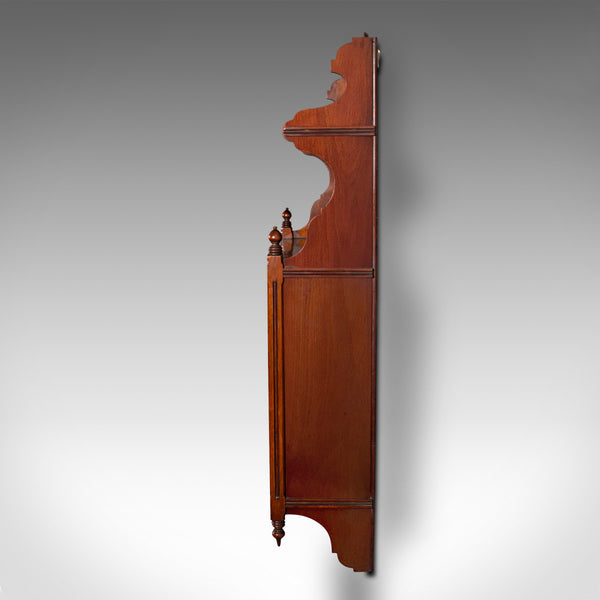 Antique Wall Mounted Cabinet, English, Mahogany, Hanging Whatnot, Victorian