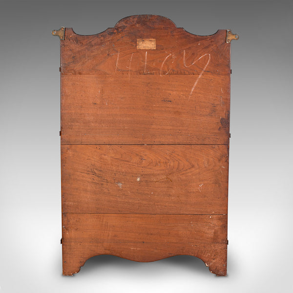 Antique Wall Mounted Cabinet, English, Mahogany, Hanging Whatnot, Victorian