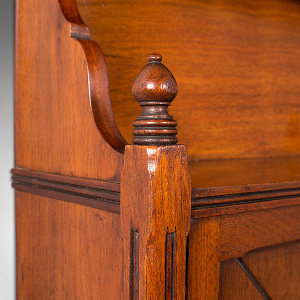 Antique Wall Mounted Cabinet, English, Mahogany, Hanging Whatnot, Victorian