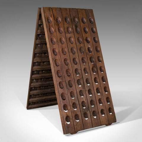 Antique Chateau Wine Rack, French, Oak, 120 Bottle Riddler, Victorian, C.1850