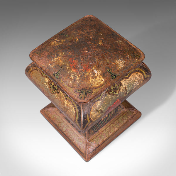 Antique Decorative Biscuit Tin, English, Shop, Retail, Container, Edwardian