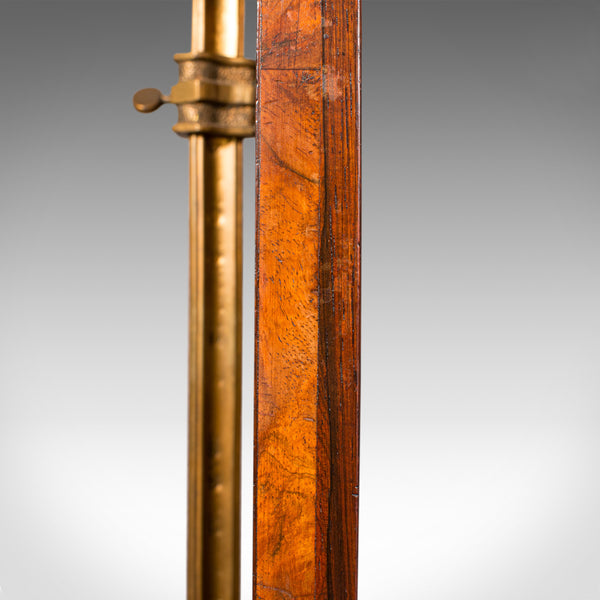 Antique Fireside Pole Screen, English, Rosewood, Needlepoint, William IV, C.1830