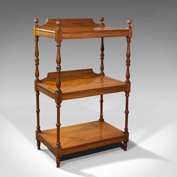 Antique 3 Tier Whatnot, English, Mahogany, Buffet, Display Stand, Victorian