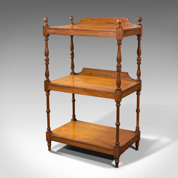Antique 3 Tier Whatnot, English, Mahogany, Buffet, Display Stand, Victorian