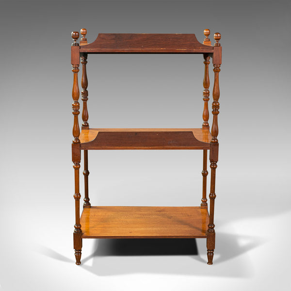 Antique 3 Tier Whatnot, English, Mahogany, Buffet, Display Stand, Victorian