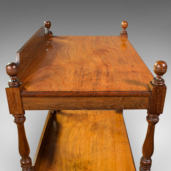Antique 3 Tier Whatnot, English, Mahogany, Buffet, Display Stand, Victorian