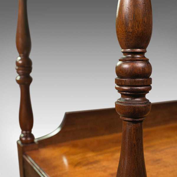 Antique 3 Tier Whatnot, English, Mahogany, Buffet, Display Stand, Victorian