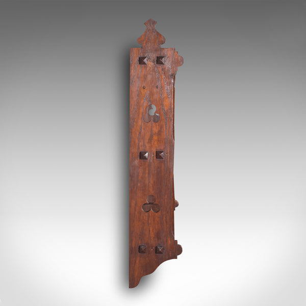 Antique Mounted Whatnot, English, Oak, Wall Shelf, Arts And Crafts, Victorian