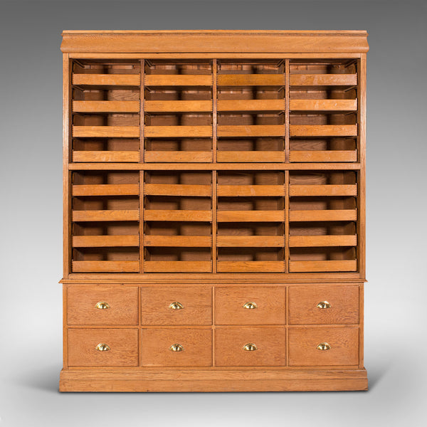 Very Large Antique Haberdashery Cabinet, Oak, Collector, Shop, Rack, Edwardian