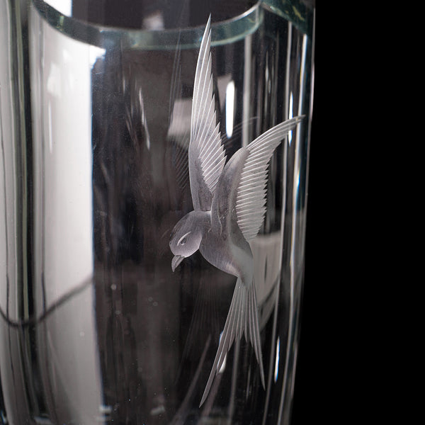 Vintage Decorative Flower Vase, Swedish, Art Glass, Mid 20th Century, Circa 1960