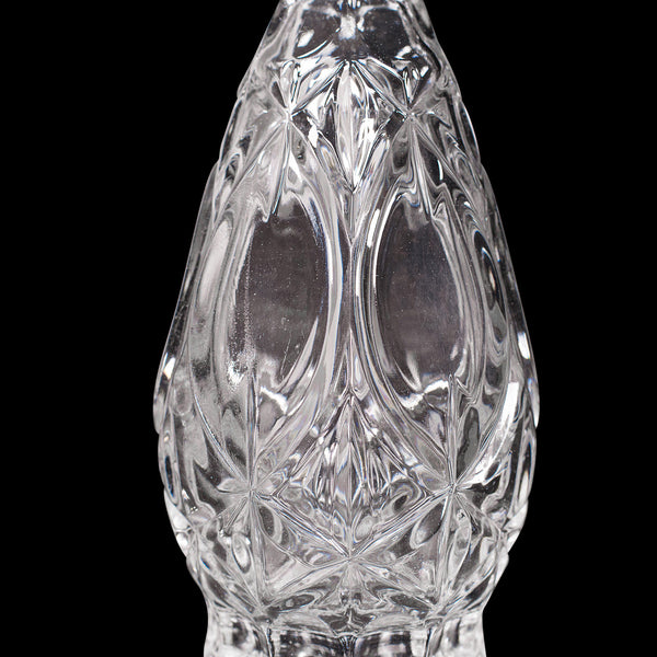Vintage Burgundy Decanter, French, Glass, Wine Vessel, Art Deco, Circa 1950