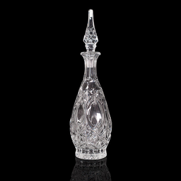 Vintage Burgundy Decanter, French, Glass, Wine Vessel, Art Deco, Circa 1950