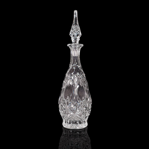 Vintage Burgundy Decanter, French, Glass, Wine Vessel, Art Deco, Circa 1950