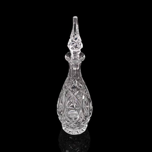 Vintage Burgundy Decanter, French, Glass, Wine Vessel, Art Deco, Circa 1950