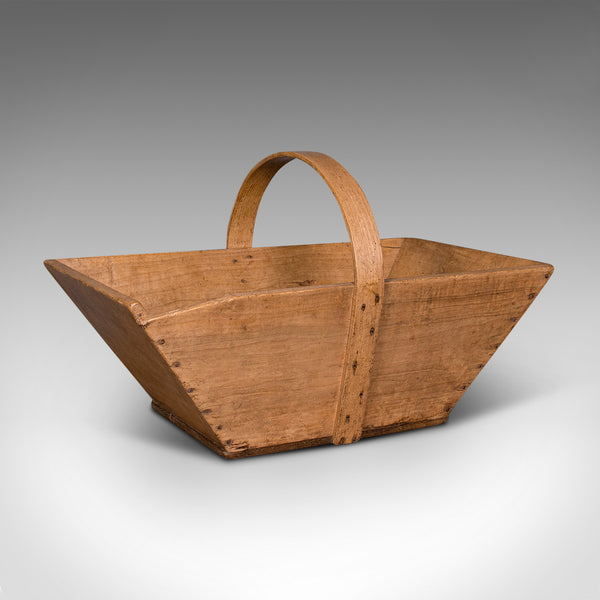 Antique Garden Trug, French, Pine, Horticulture Basket, Victorian, Circa 1900