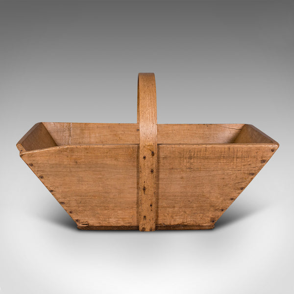 Antique Garden Trug, French, Pine, Horticulture Basket, Victorian, Circa 1900