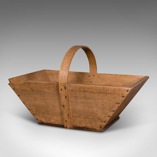 Antique Garden Trug, French, Pine, Horticulture Basket, Victorian, Circa 1900