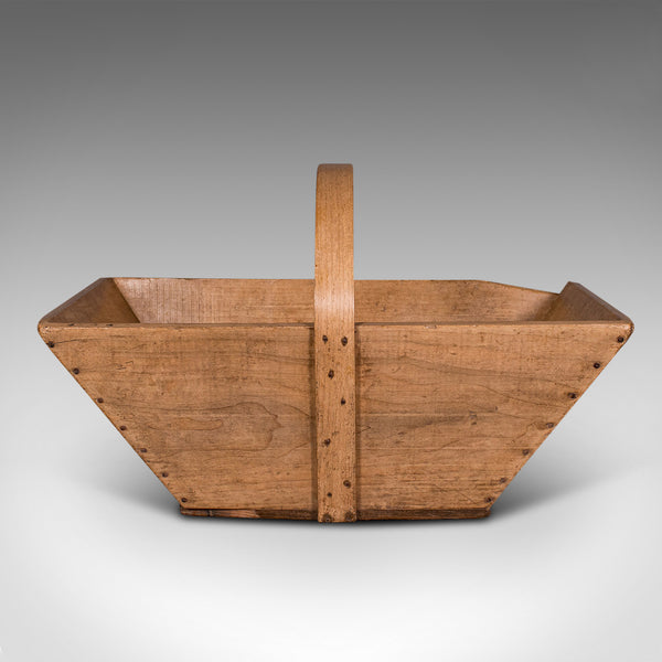 Antique Garden Trug, French, Pine, Horticulture Basket, Victorian, Circa 1900