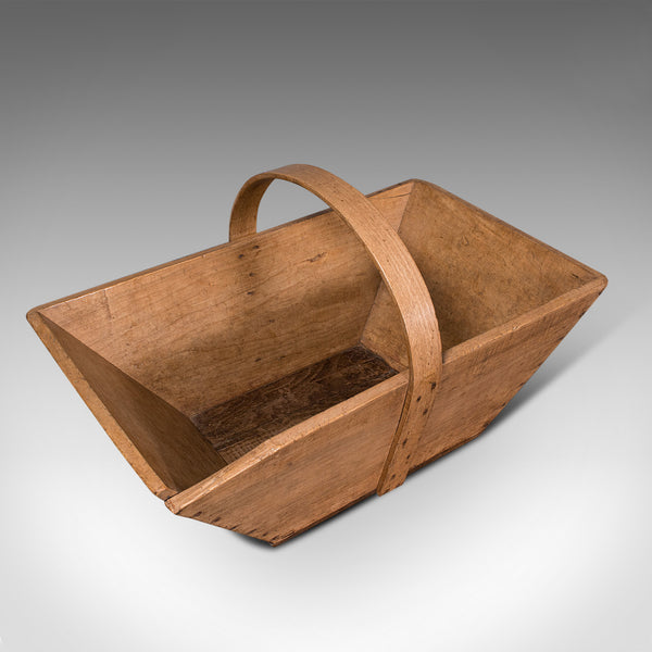 Antique Garden Trug, French, Pine, Horticulture Basket, Victorian, Circa 1900