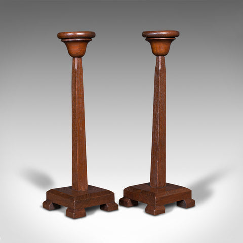 Pair Of Antique Hat Stands, Oak, Milliner's Shop Display, Wig, Edwardian, C.1910