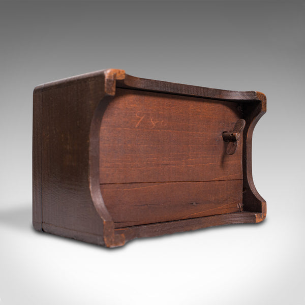 Small Antique Music Box, French, Beech, Jewellery Tray, Edwardian, Circa 1910