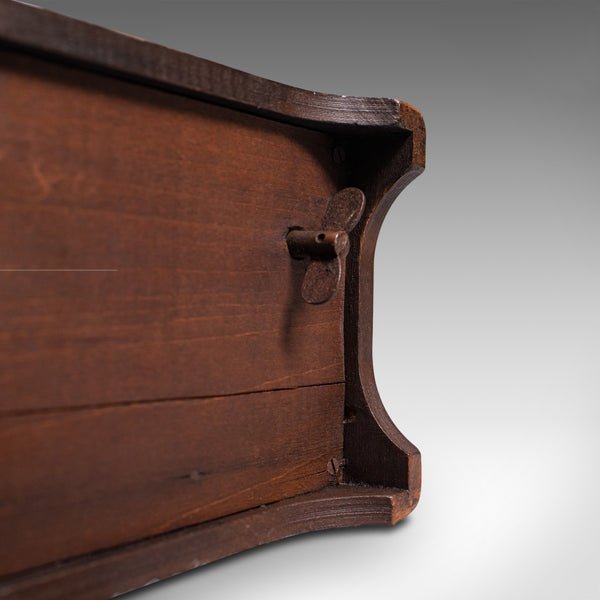 Small Antique Music Box, French, Beech, Jewellery Tray, Edwardian, Circa 1910