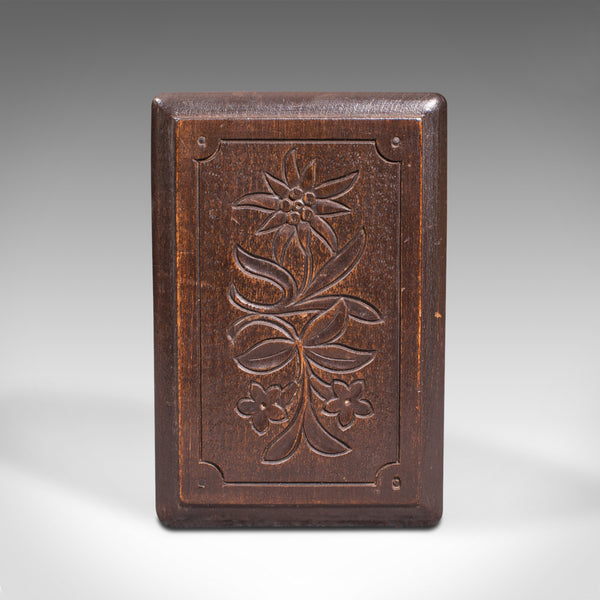 Small Antique Music Box, French, Beech, Jewellery Tray, Edwardian, Circa 1910