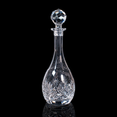 Vintage Claret Decanter, English, Glass, Wine Vessel, Mid 20th Century, C.1960