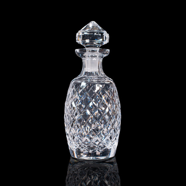 Vintage Whiskey Decanter, English, Glass, Brandy, Spirit Vessel, Circa 1960