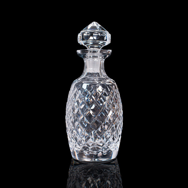 Vintage Whiskey Decanter, English, Glass, Brandy, Spirit Vessel, Circa 1960