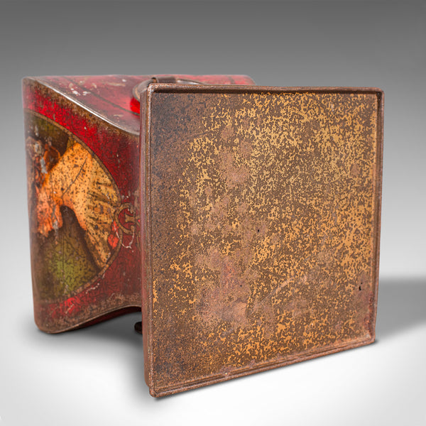 Antique Biscuit Tin, English, Decorative, Shop, Retail Container, Edwardian