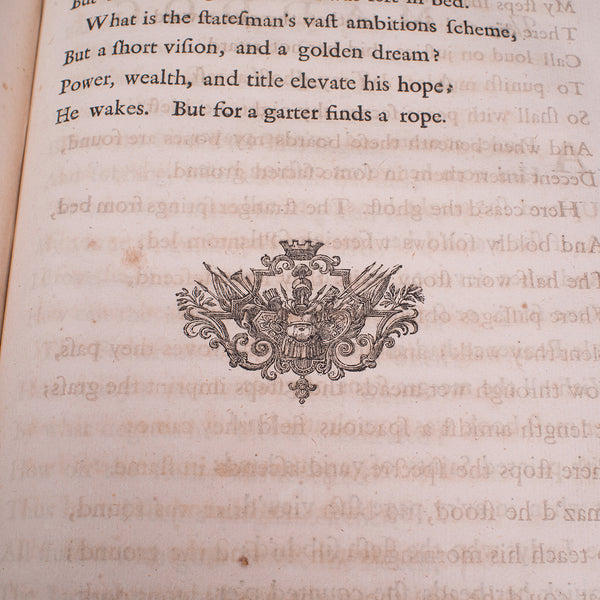 Antique Poetry Book, English, Leather Bound, Poems, John Gay, Georgian, 1720