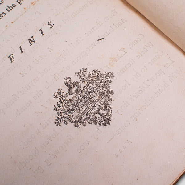 Antique Poetry Book, English, Leather Bound, Poems, John Gay, Georgian, 1720
