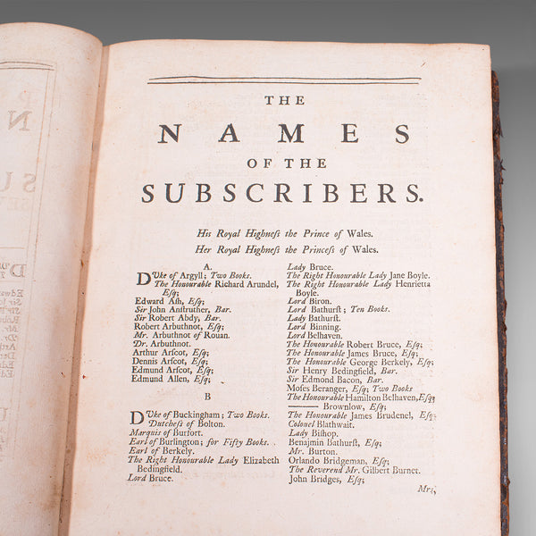 Antique Poetry Book, English, Leather Bound, Poems, John Gay, Georgian, 1720