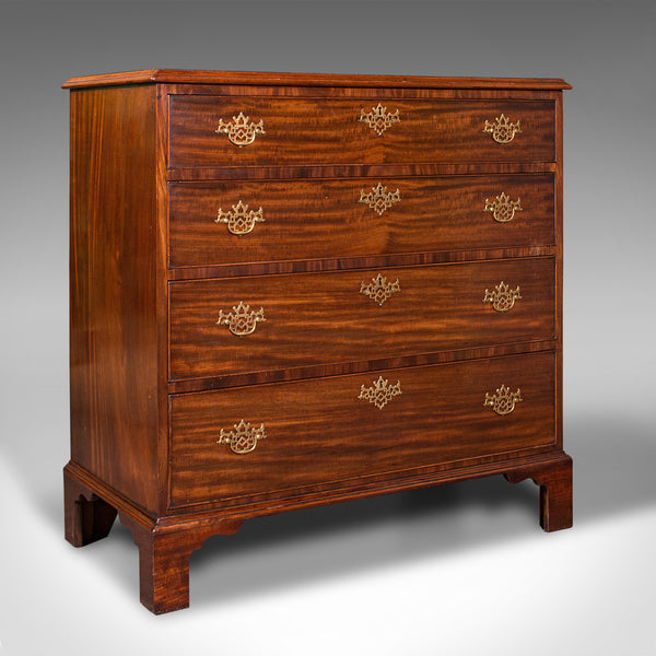 Antique Gentleman's Chest Of Drawers, English, Mahogany, Bedroom, Georgian, 1800