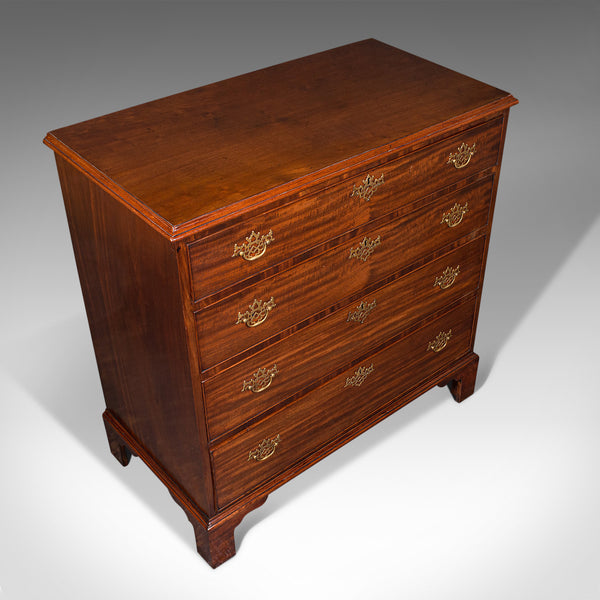 Antique Gentleman's Chest Of Drawers, English, Mahogany, Bedroom, Georgian, 1800