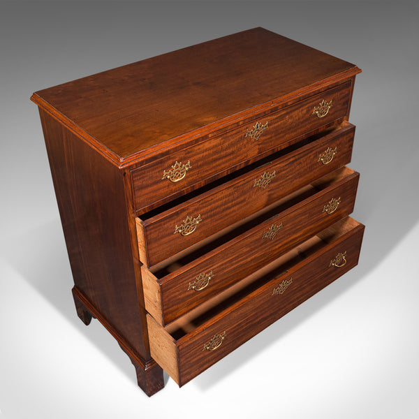 Antique Gentleman's Chest Of Drawers, English, Mahogany, Bedroom, Georgian, 1800