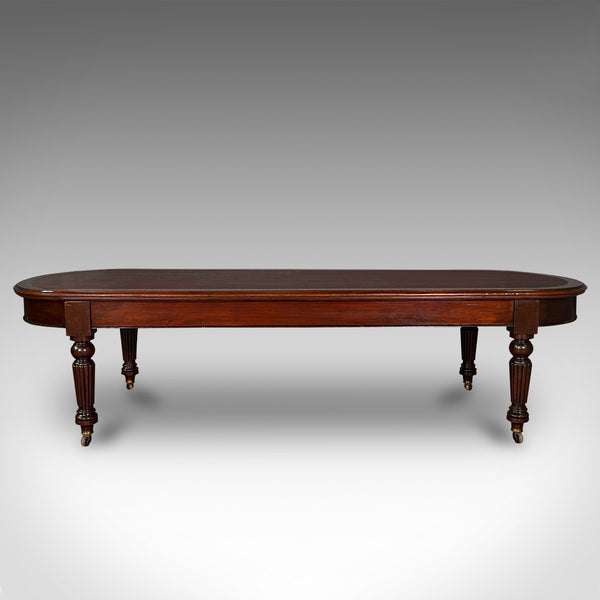 Large 8 Seat Antique Library Table, Mahogany, Boardroom, Dining, Victorian, 1850