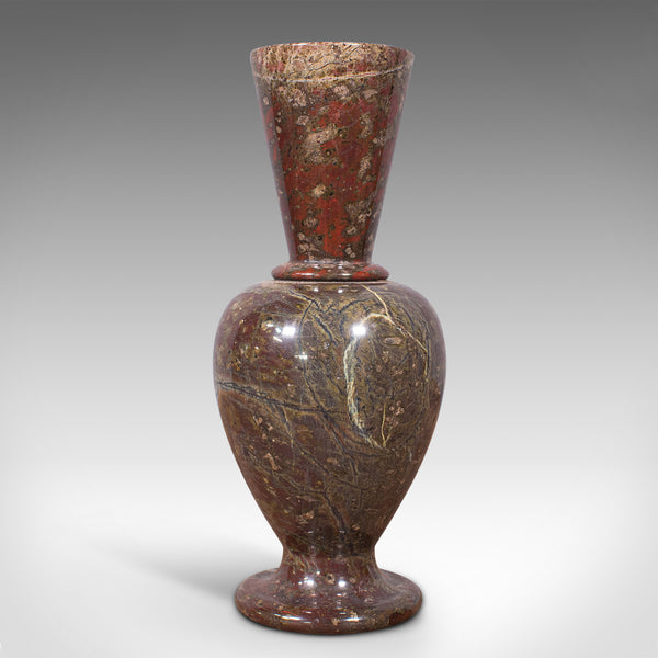 Pair Of Antique Decorative Posy Vases, English, Granite, Flower Urn, Victorian