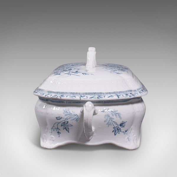 Pair Of Antique Serving Tureens, English, Ceramic, Lidded Dish, Victorian, 1900