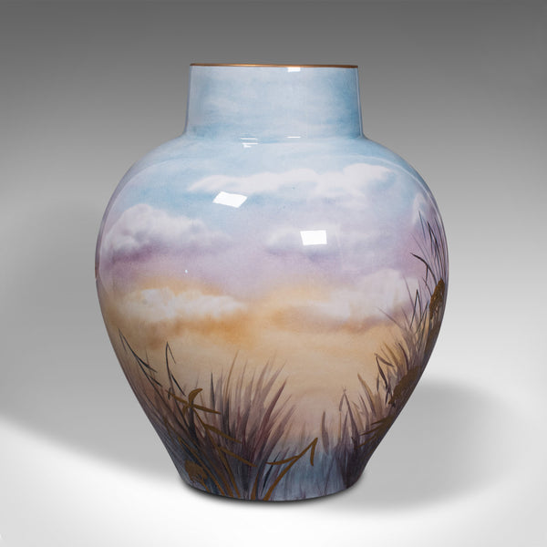 Vintage Decorative Flower Vase, English, Ceramic, Hand Painted, James Skerrett