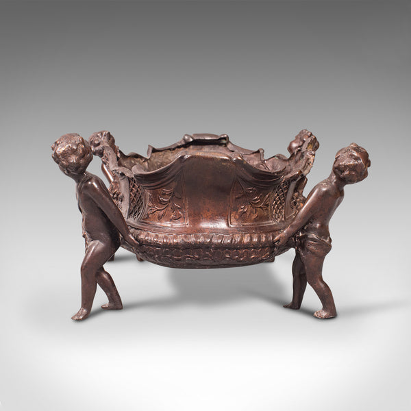 Antique Decorative Jardiniere, Italian, Bronze, Platter, Serving Bowl, Victorian