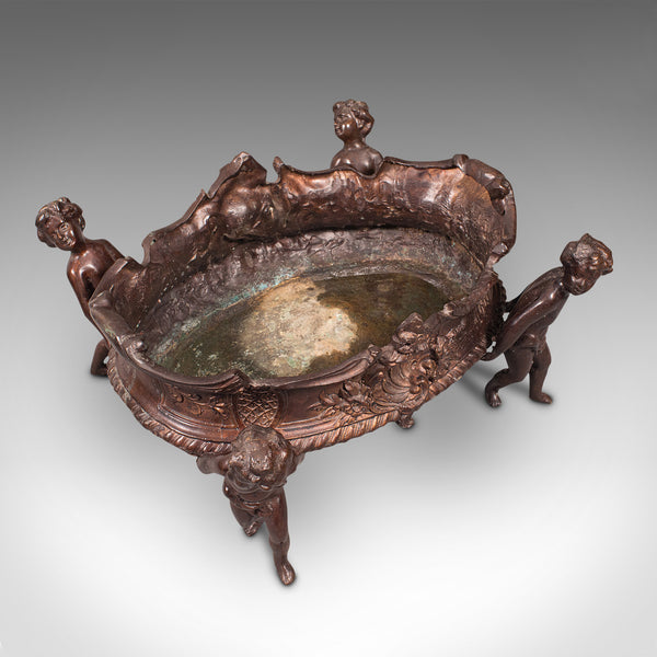 Antique Decorative Jardiniere, Italian, Bronze, Platter, Serving Bowl, Victorian