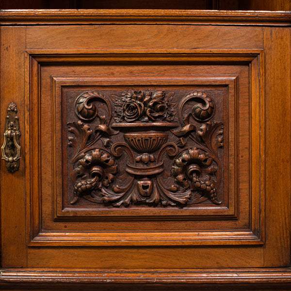 Antique Nightstand, English, Walnut, Bedside Cabinet, Gillow & Co, Victorian