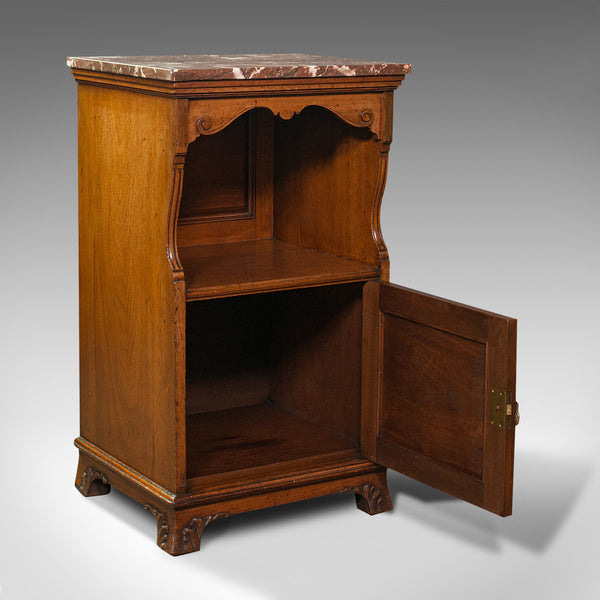 Antique Nightstand, English, Walnut, Bedside Cabinet, Gillow & Co, Victorian