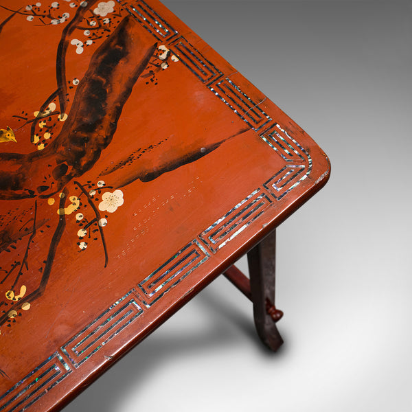 Antique Nest of 3 Occasional Side Tables, Oriental, Japanned, Victorian, C.1900